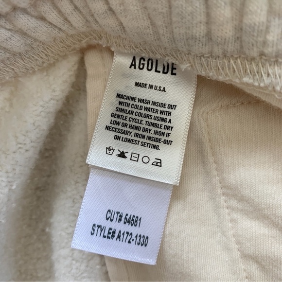 NEW Agolde Balloon Sweatpants Oatmeal Heather - Picture 13 of 15